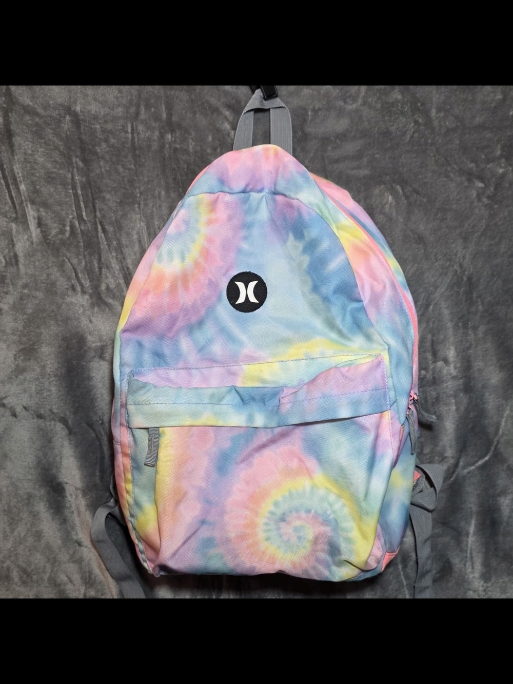 Hurley Pastel Tie-Dye Spiral Backpack - Pink, Blue, Yellow